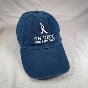 On Deck For The Cure Hat OS Blue Strapback Princes‎ Cruises Cancer Awareness